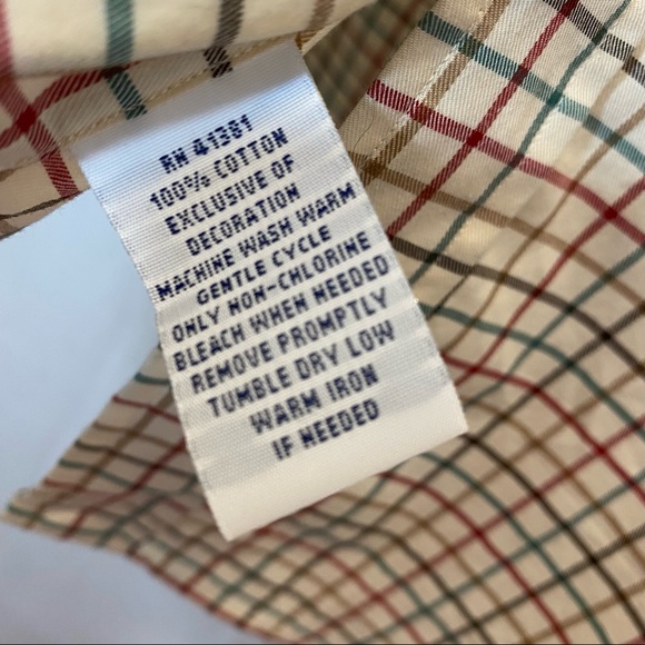 Ralph Lauren Mens Classic Fit Button Up Shirt in Cream/Brown/Red Plaid - Picture 6 of 8